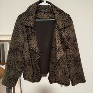 SHEIN Leopard Print Blazer in Brown and Black